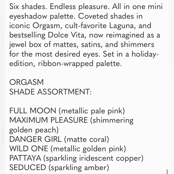 NARS Eyeshadow Palette Orgasm Mini Limited Edition - Picture 12 of 12